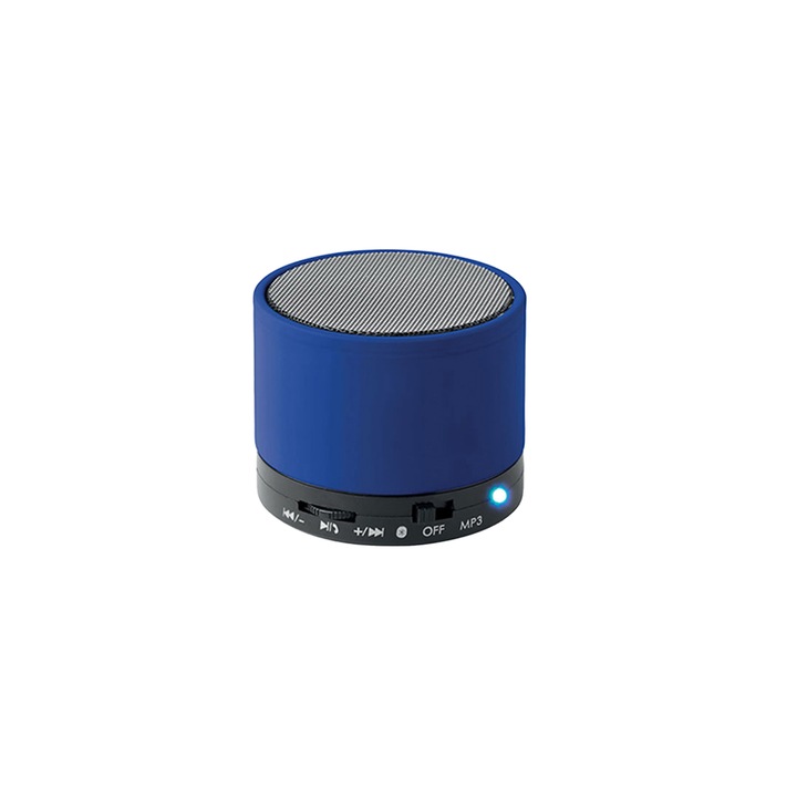 Boxa portabila Bluetooth pentru bas rotund, albastru, More Than Gifts