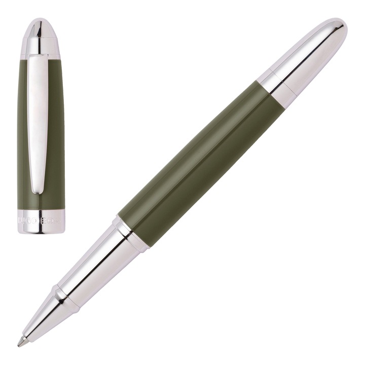 Ролер Hugo Boss Icon, хром, цвят каки