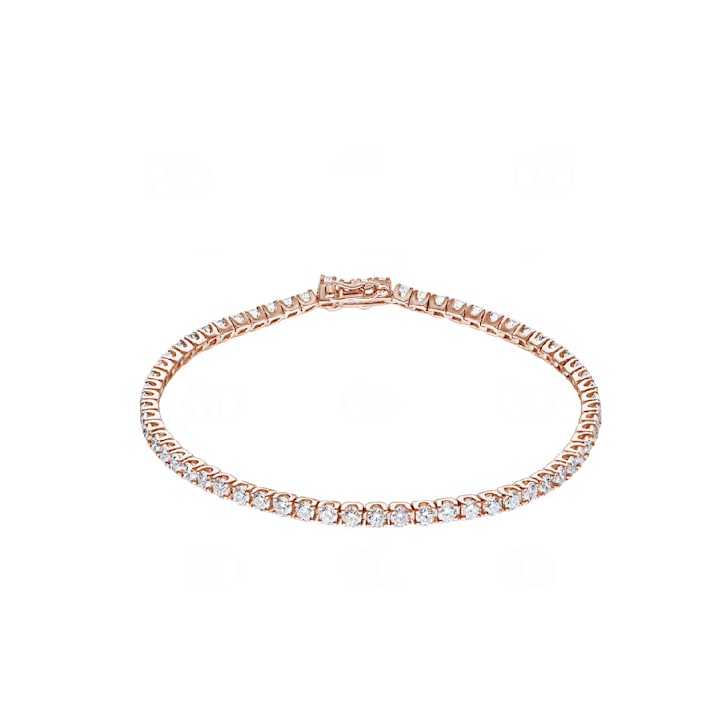 Bratara Diora tip Tennis, din Argint, Rose Gold