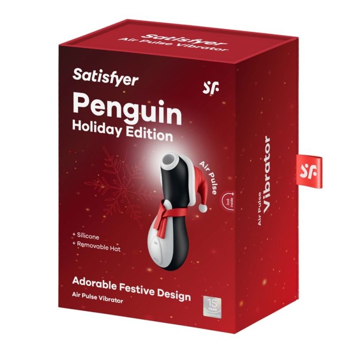 Вибратор Satisfyer Penguin Holiday Edition, 11 интензитета, Презареждаем, Водоустойчив, Силикон