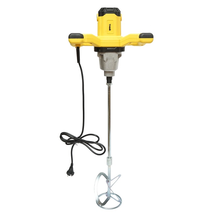 Mixer malaxor electric profesional 1200W, 220V, 2 viteze pentru vopsea, mortar, adeziv THOR