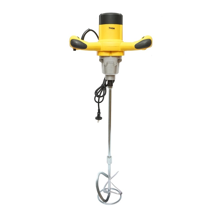 Mixer malaxor electric cu amestecator 1600W, 220V, 2 viteze pentru vopsea, mortar, adeziv THOR