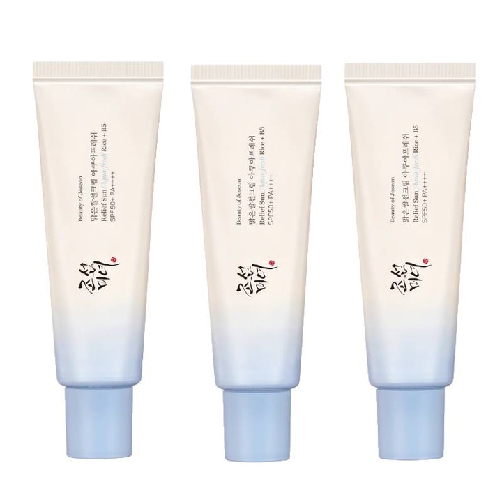 Joseon Beauty of Beauty of Joseon fényvédő, alkalmas arc napvédő és nap utáni javításra, SPF 40， 50 ml, 3 darabos készlet