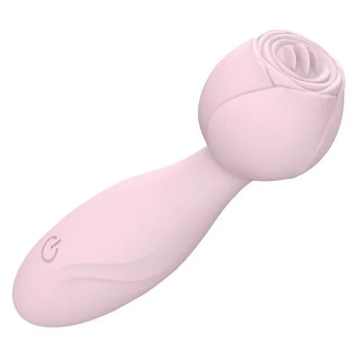 Мини вибратор Blushing Pleasure Rose HOZRO, 9 режима на вибрация, силикон, розов