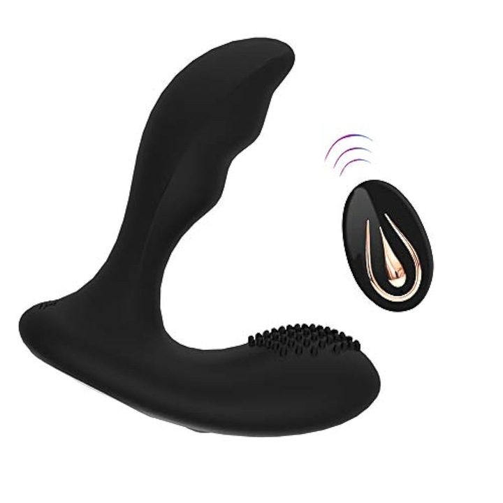 HOZRO Prosztata és masszázs vibrátor, 12 vibrációs mód, női és férfi, fekete