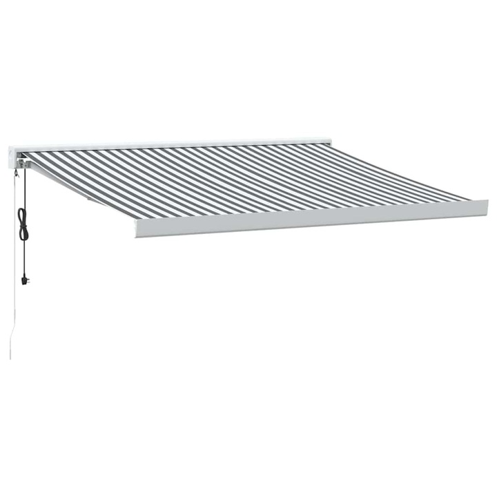 Copertina retractabila vidaXL, antracit/alb, 3x2, 5 m, textil/aluminiu, 37.08 kg