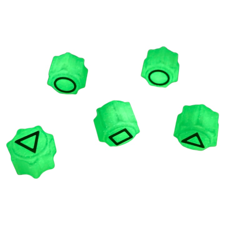 Комплект за игра Gonggi, Squid Game, 3D принтиран, фосфоресциращ