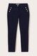 Motivi, Pantaloni crop cu buzunare cu fermoar, Indigo, 32