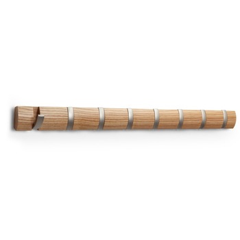 Cuier cu 8 carlige rabatabile Umbra Flip lemn Cuier cu 8 carlige rabatabile Umbra Flip lemn