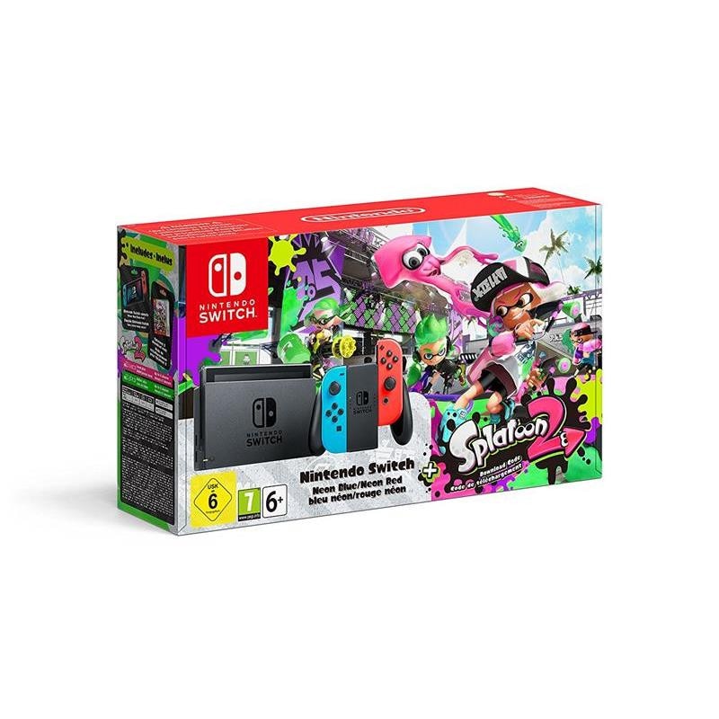 Exercise hand in Unauthorized Consola Nintendo Switch With Neon Red & Neon Blue Joy Cons & Splatoon 2 -  eMAG.ro