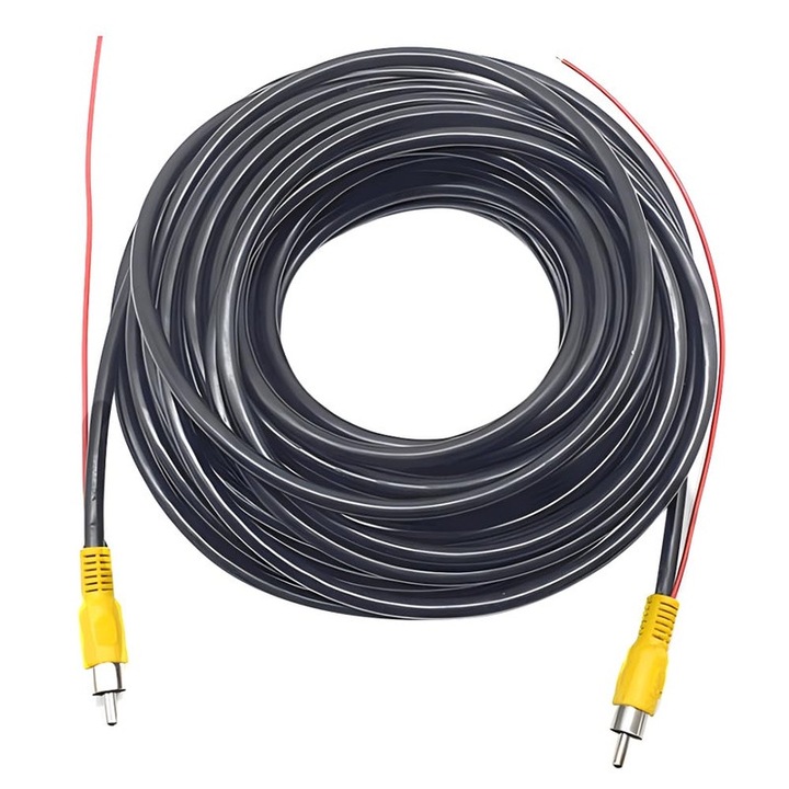 RCA kábel 10m tolatókamerához, videocsatlakozóval, fekete