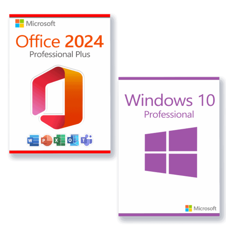 Лиценз Microsoft Windows 10 Pro + Microsoft Office 2024 Pro Plus, USB