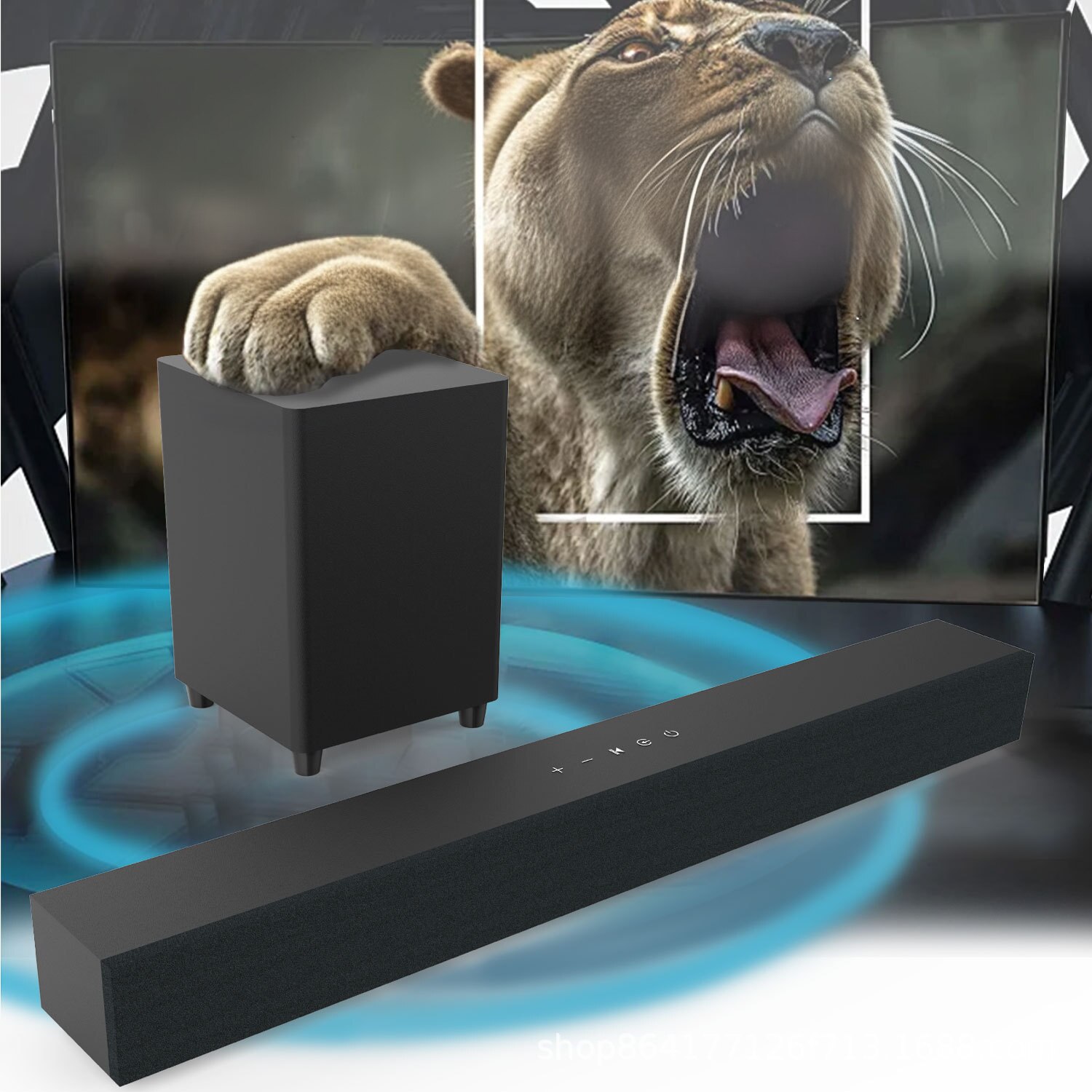 Soundbar, Bluetooth, 30W, calitate sunet HIFI, 4 inch, negru