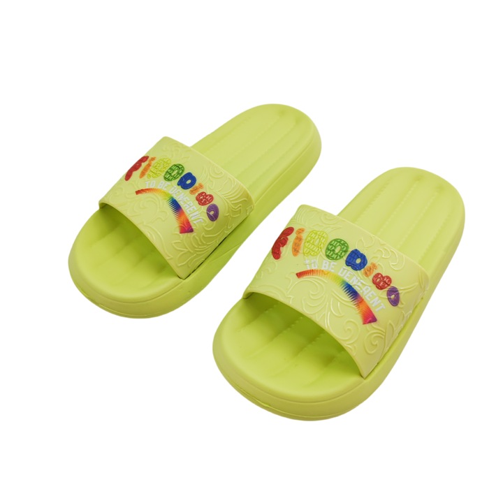 Papuci veseli H707verde 114931, Verde, 39