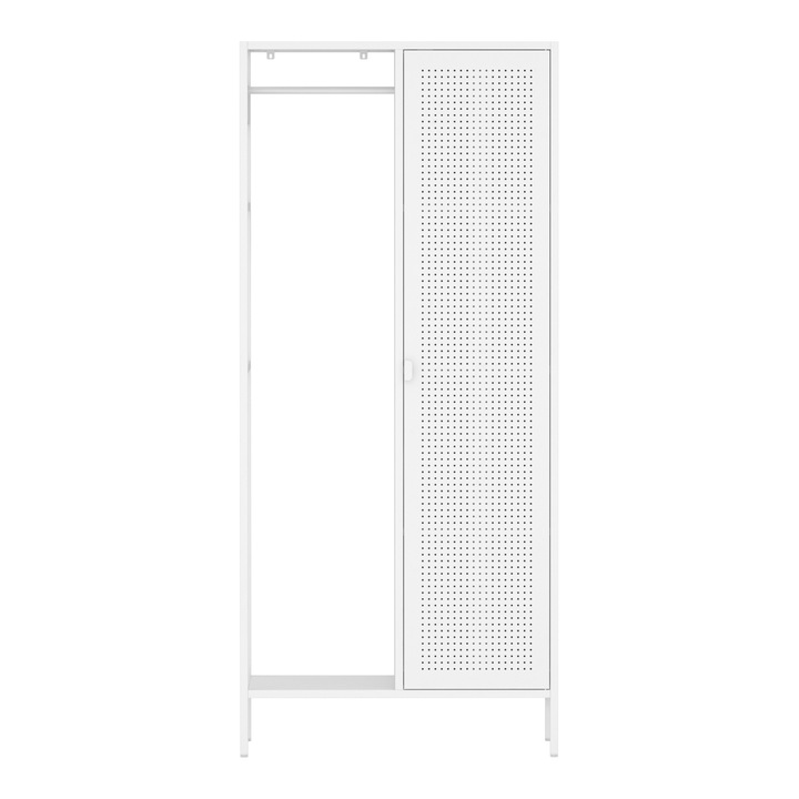 [en.casa] Ruhásszekrény PXSL-0261 Puumala 180x80x45cm fém fehér