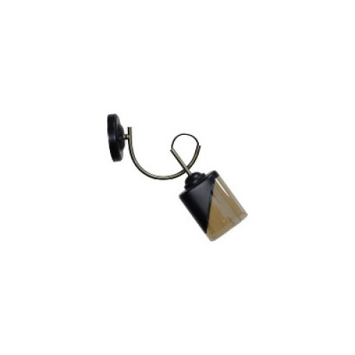 Aplica Smoky 1XE27 IP20, negru+auriu, Erste