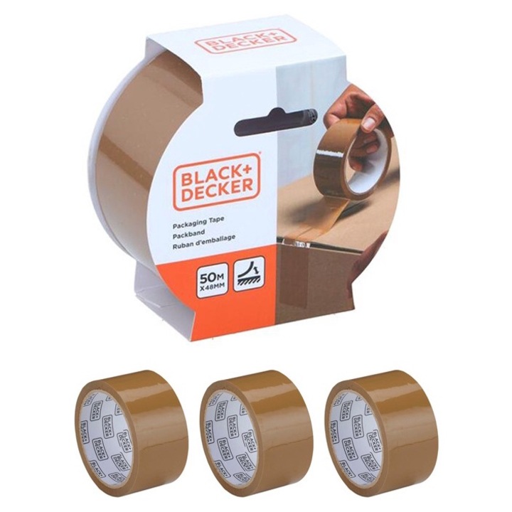 Black & Decker csomagolószalag, ragasztószalag szett - 4 db - 48 mm x 50 m