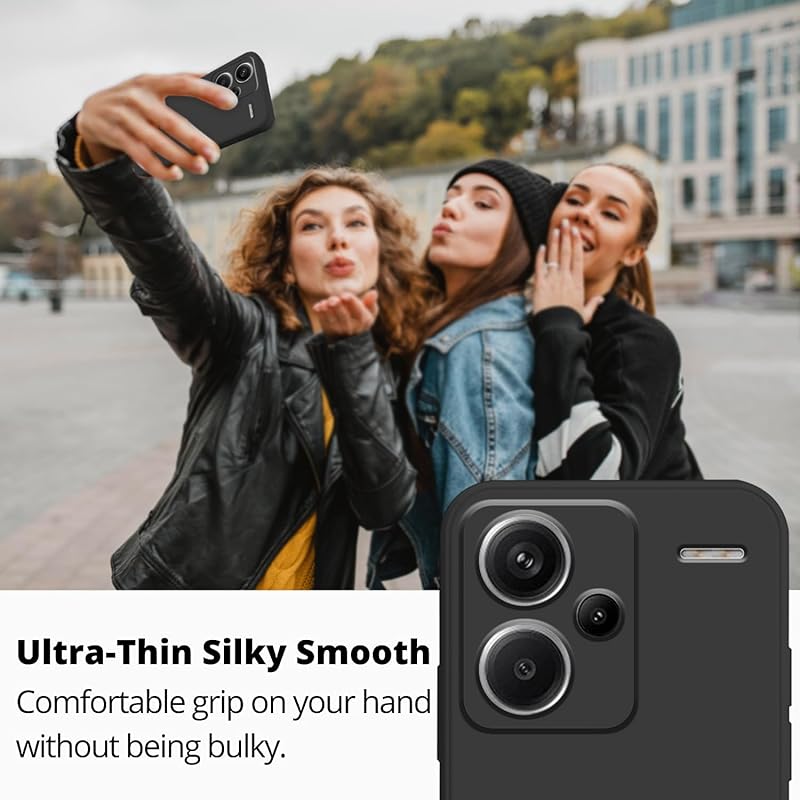 Carcasa pentru telefon, Anccer, pentru Xiaomi Redmi Note 13 Pro Plus 5G, silicon, negru, set 1 buc.