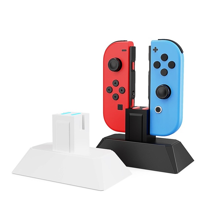 Стойка за зареждане, съвместима с Nintendo Switch, LED зарядно устройство, прост дизайн