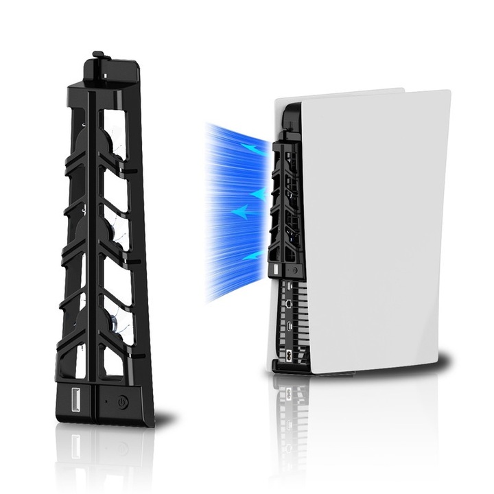 Ventilator de racire, 3 ventilatoare, 5500rpm, Compatibil cu PS5 Digital Edition si Ultra HD