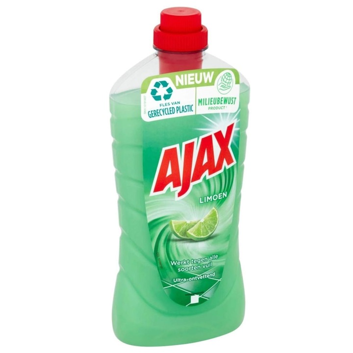 Опаковка от 3 X разтвор за подови настилки Ajax Green Lemon 1000 мл
