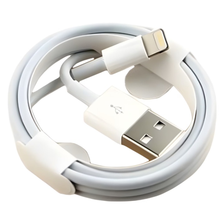 Adat- és töltőkábel, USB-világítás, 5A, szupergyors töltés, 1 m, kompatibilis iPhone-nal, telefonnal, táblagéppel, fehér