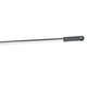 Coada metalica pentru matura sau mop, lungime 122 cm, diametru 21mm, cu filet si maner din plastic, argintie Argintiu