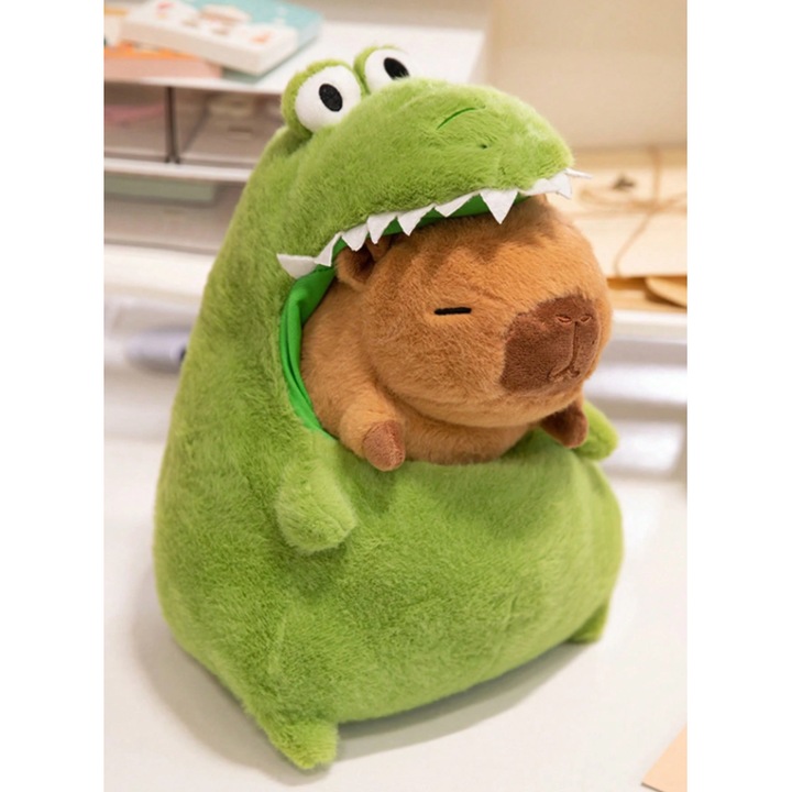 Плюшена играчка Crocobara, капибара, плюшена играчка, VICTINY® кафяв/премиум качество