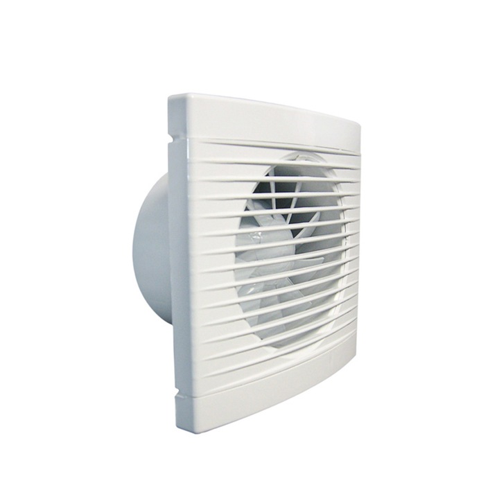 Ventilator DOSPEL PLAY CLASSIC, Ф125, WC, Cu cronometru, Alb
