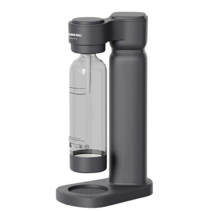 Aparat preparare Sifon Hausberg HB-6040GR, Recipient 1L, Eco-Friendly, Material ABS, Gri