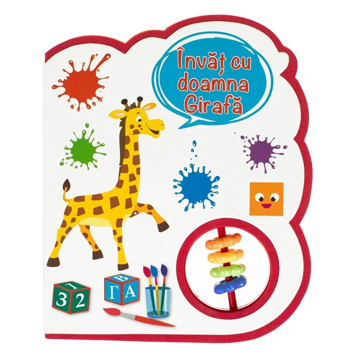 Carte educativ interactiva Montessori cu multiple activitati, culori, fructe, legume, cifre si forme, pentru bebelusi si copii