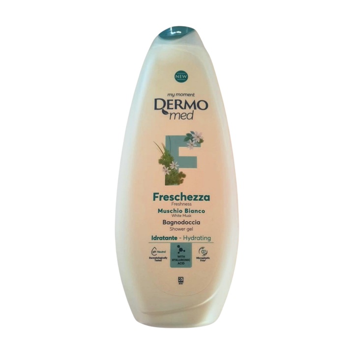 Gel de dus Dermomed, Mosc Alb, 650 ml