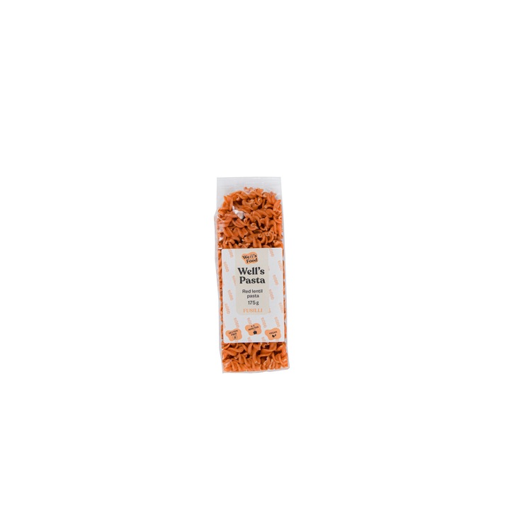 Well's Pasta без глутен Червена леща Фусили 175гр