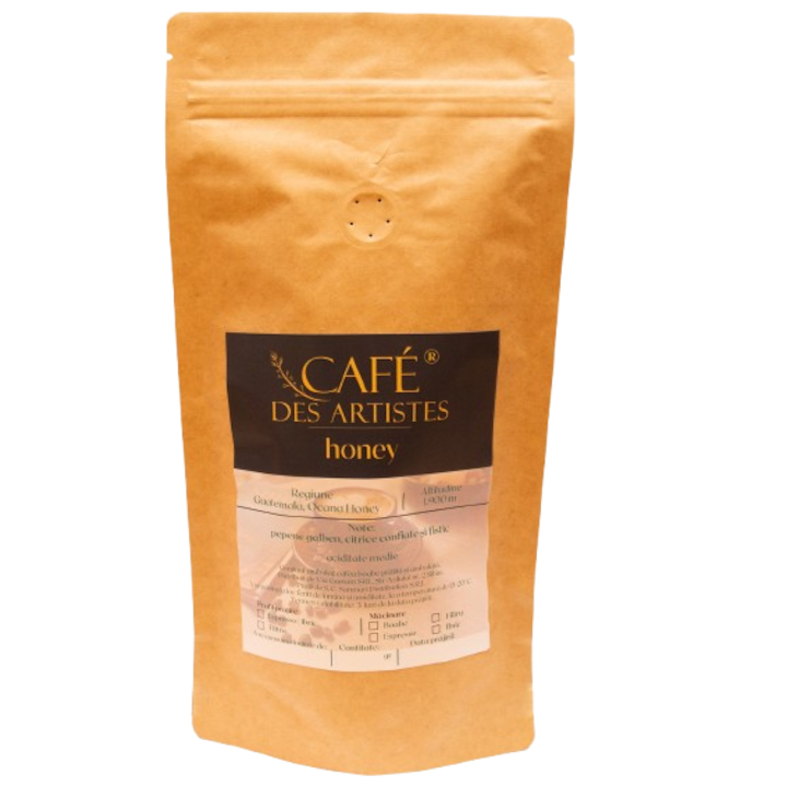 Kávébab, Cafe Des Artistes, Ocana Honey, 250g, Guatemala, málna jegyek, karamellizált pisztácia