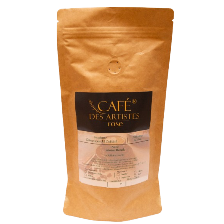 Cafe Des Artistes kávébab, El Cafetal, 250g, Galápagosról, virágos jegyek, közepes savasság