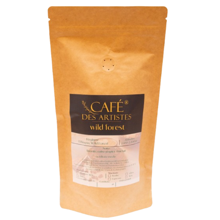 Kávébab Cafe Des Artistes Wild Forest, Etiópia, 250g, gyümölcsös, frissítő