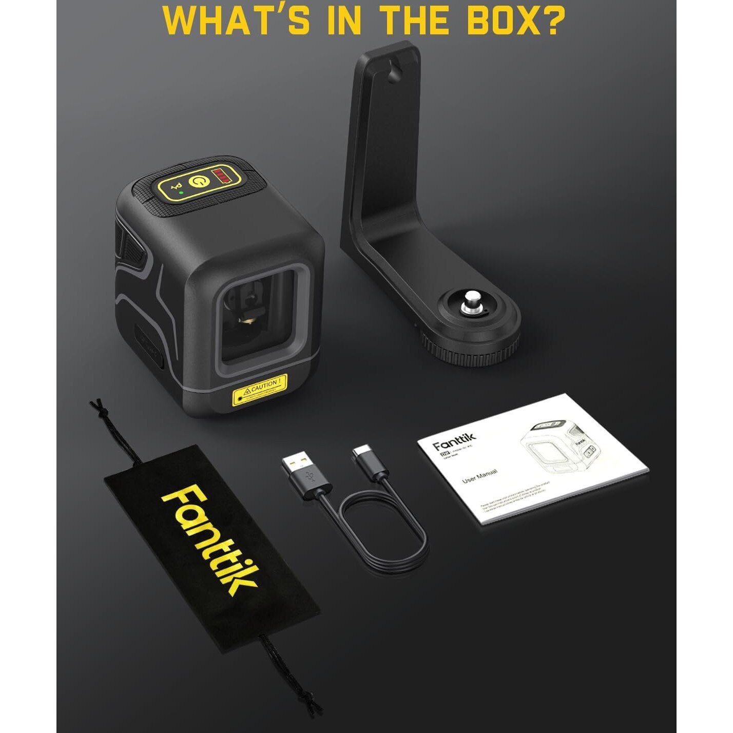 Livella Laser Verde Fanttik D2 - Autolivellante, Ricarica USB, 30m Portata - Con Supporto Magnetico