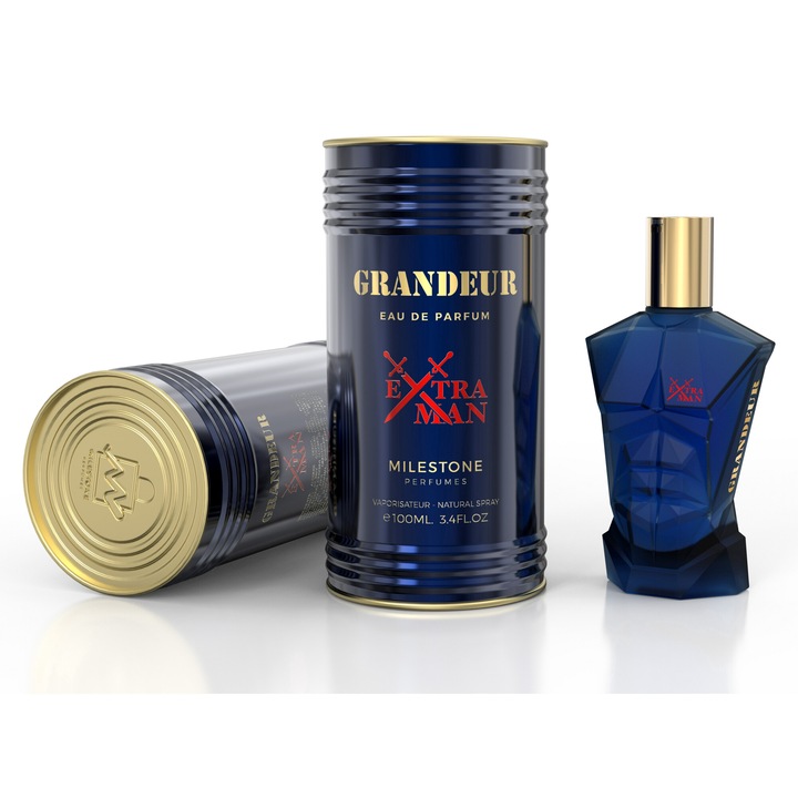 Milestone Grandeur Extra Eau de Parfum, 100 ml, férfi, gyümölcsös és virágos jegyek