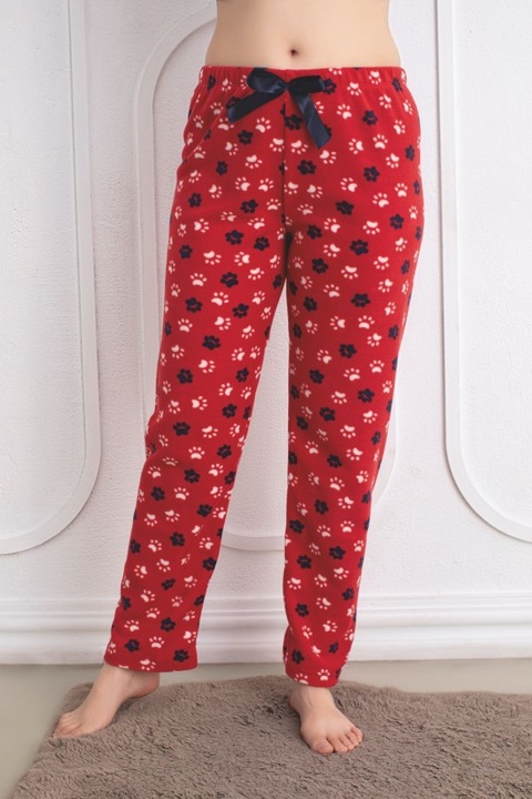 Pantaloni Polar Dama, Rosu deschis