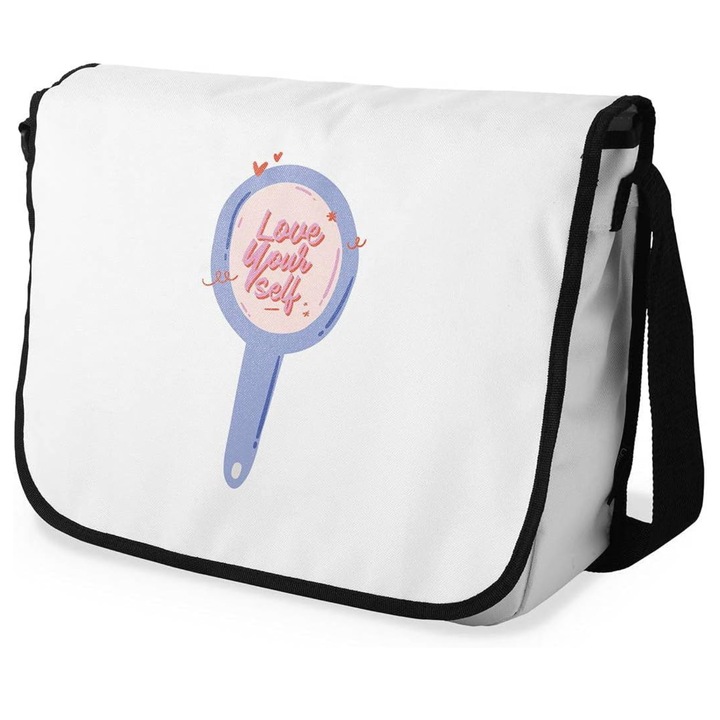 Le Jardin női táska, pamut, többszínű, tükörmintás, 29x36cm