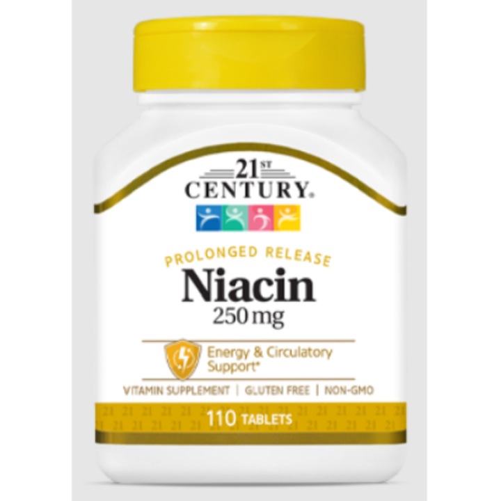 Niacina 250 mg cu eliberare prelungita 110 tabs 21st Century