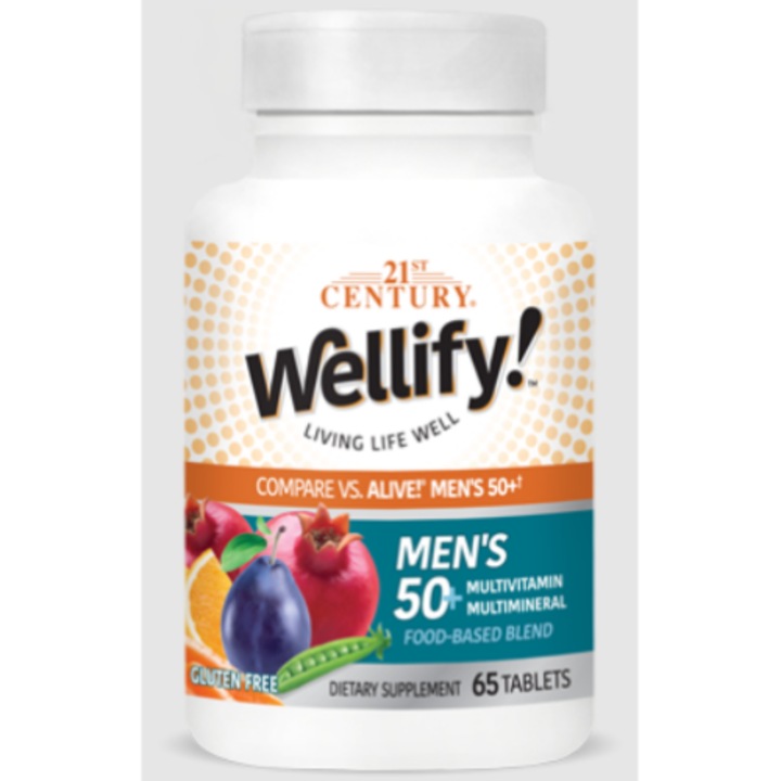 Wellify Mens 50+ - Multivitamine pentru barbati 65 tabs 21st Century