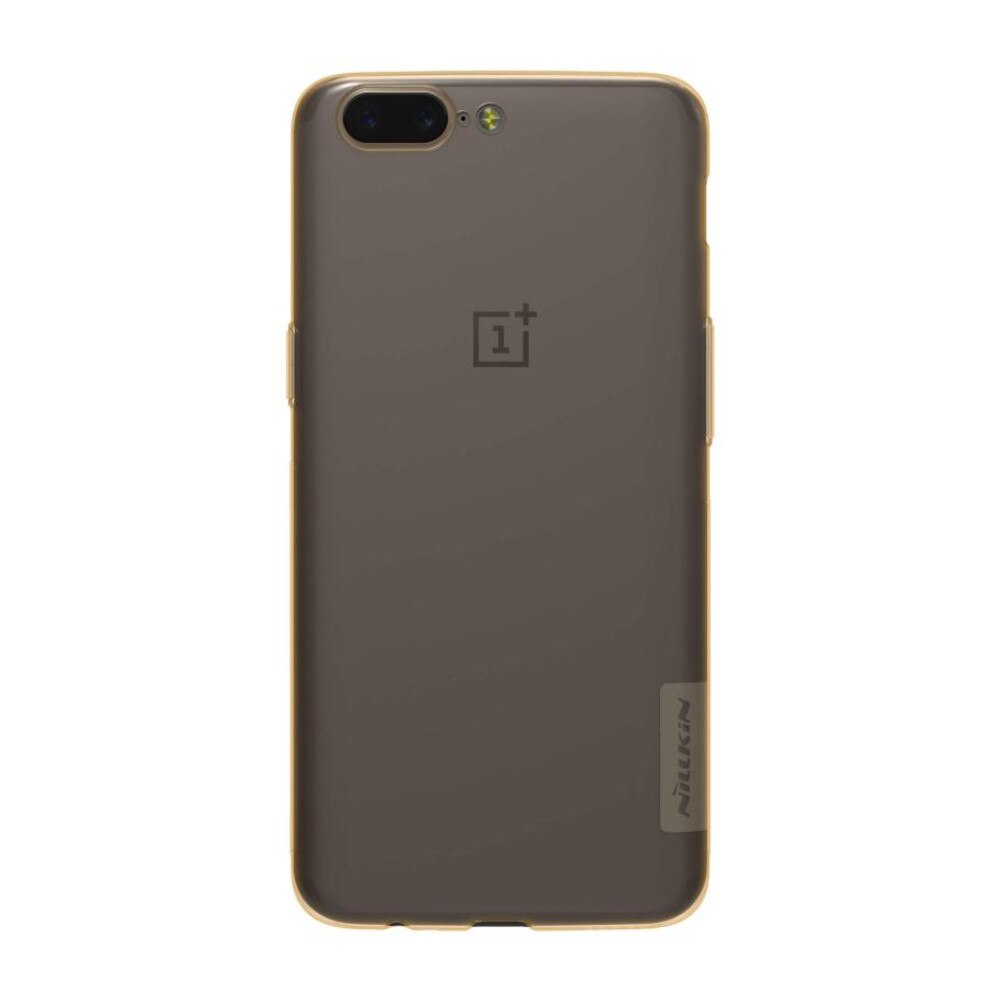 Husa din silicon Nillkin pentru OnePlus 5, auriu transparent