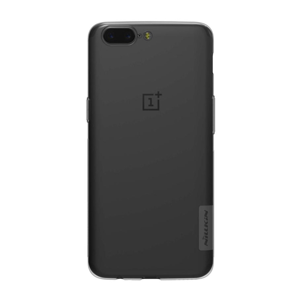 Husa din silicon Nillkin pentru OnePlus 5, negru transparent