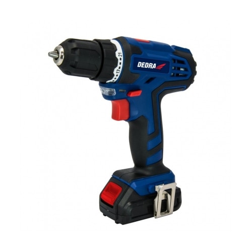 Masina de gaurit cu acumulator Dedra 12V ,2 Acumulatori 1,5 Ah Li-Ion, 0-700 rpm