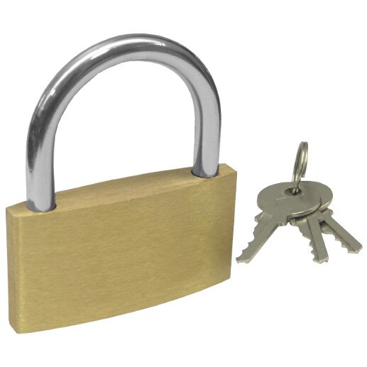 Lacat de alama slim, 60mm