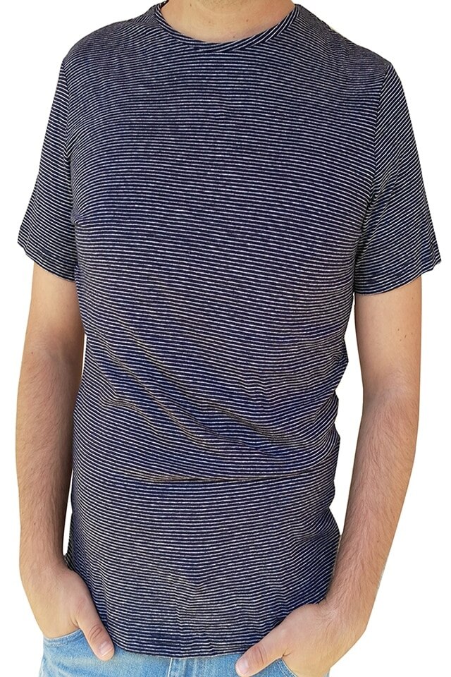 Tricou barbati Basement, Albastru Alb, S