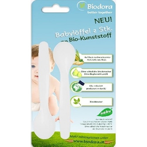 Lingurita copii Biodora, bioplastic, 2 buc