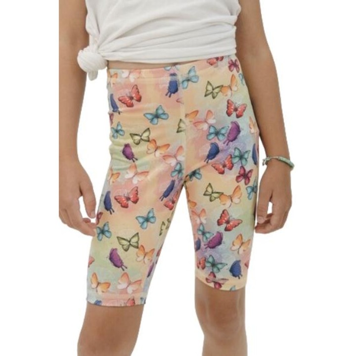 Детски панталонки, 2флекси, къс клин, ластик, многоцветен, полиестер-еластан, десен пеперуда