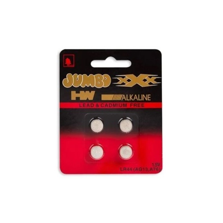 Alkáli gombelemek LR44 /AG13 / A76, 4 darab, DASiNu